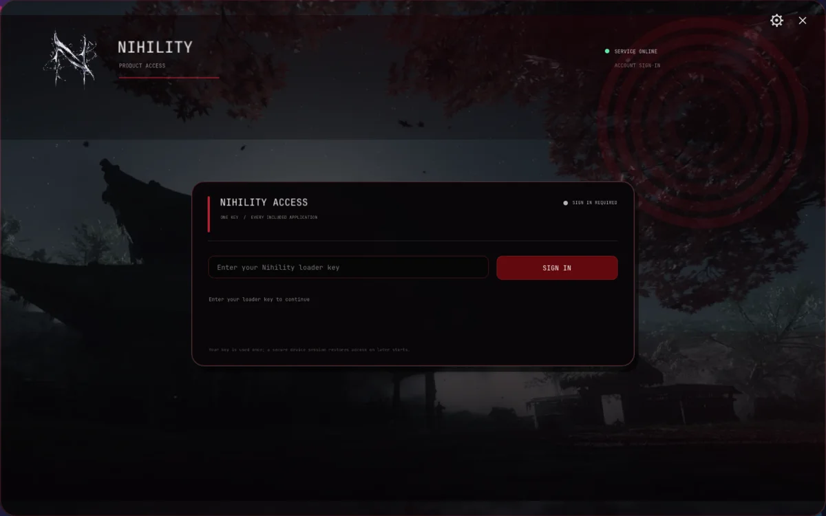Nihility MultiLoader license access gate